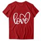 thumbnail image 2 of RKSTN Valentine's Day T Shirts for Women Cotton Oversized Crewneck Heart Graphic Print Short Sleeve Shirt Pullover Tops Womens Casual Valentine Print Round Neck Regular Fits Comfy Summer Tee Shirts, 2 of 8