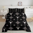 thumbnail image 2 of jejeloiu Rustic Western Cowboy Queen Comforter Set,Exotic Bull Skull Bedding Sets,Brown Aztec Bedding Comforter Set For Adults,Super Cozy Room Decor Reversible,3-Piece, 2 of 8