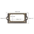 thumbnail image 2 of Unique Bargains 70x33mm Drawer Tag Label Metal Label Holder File Tag Frames Bronze Tone 10 Pack, 2 of 6