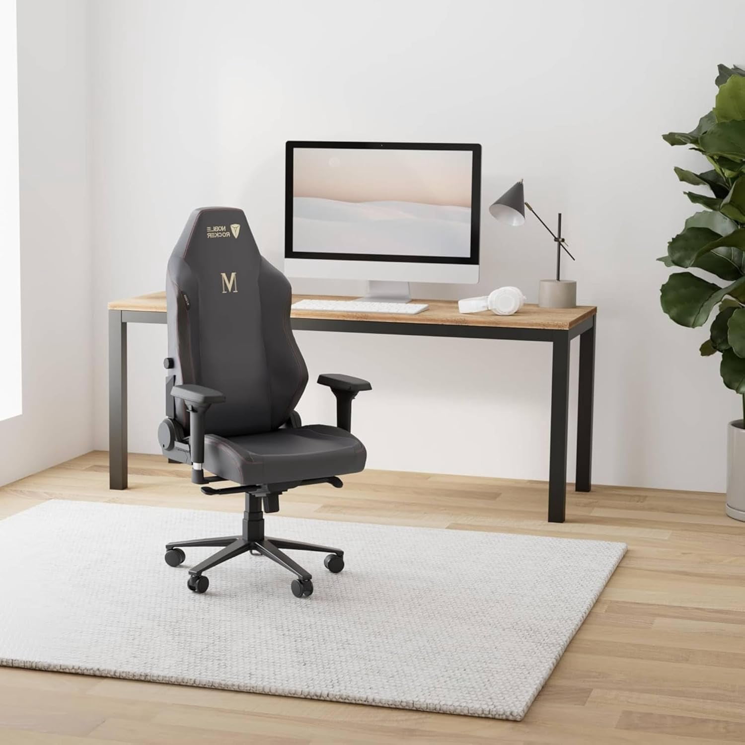 VANACC Gaming Chair Ergonomic PC Game Chair- Lumbar Support Headrest 4D Armrests Computer Chair, Big and Tall Comfortable Large, Black Pu, R Size