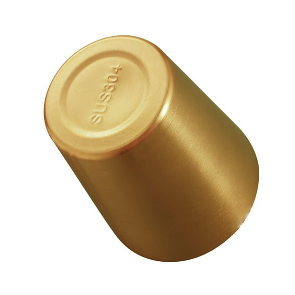 FRCOLOR Golden Stainless Steel Shot Glass with Double Layer Design for Home Use 180ml