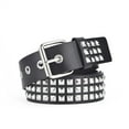 thumbnail image 4 of Qarigey Cinturón con remaches de cuentas cuadradas para hombres y mujeres, regalo único, nuevo cinturón con remaches de cuentas cuadradas Cinturones negro 110cm, 4 of 6