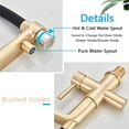 thumbnail image 4 of Pull Down Kitchen Faucet, Brushed Gold 360 Swivel Pure Water Faucets Filter for Kitchen, Purification Water Mixer Tap,Chrome, 4 of 7