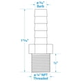 thumbnail image 5 of Seachoice Brass Male Hose Barb, 5 of 5