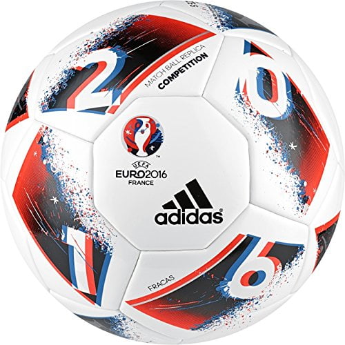 transatlántico vocal Estación de policía adidas Performance Euro 16 Competition Soccer Ball, White/Bright Blue/Solar  Red/Silver Metallic, Size 5 - Walmart.com
