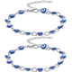 thumbnail image 1 of 2 pulseras de mal de ojo para mujer, pulseras de cadena de ojo azul, pulseras de mal de ojo para niñas (plata), 1 of 5