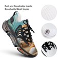 thumbnail image 4 of 2024 Seashell On The Beach Women Or Men Lace Up Flat Sneakers Female Mesh Walking Footwear, 4 of 8