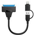 thumbnail image 3 of Chenyang CY Type C USB 3.0 Male to SATA 22 Pin 2.5" Hard Disk driver SSD Adapter Cable for Mac Laptop Cable, 3 of 6