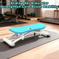 thumbnail image 4 of Ski Simulator, Indoor Skiing Machine, Sliding Fitness Trainer with Resistance Bands, Detachable Bands, Non-Slip Base, 300 Lbs Capacity, for Core Leg Arm Workout, Full-Body Cardio at Home Gym, Blue, 4 of 11