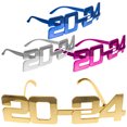 thumbnail image 2 of 4 Uds 2024 gafas de plástico accesorios para fotomatón 2024 decoraciones para fiesta de Nochevieja, 2 of 6