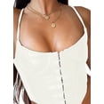 thumbnail image 3 of Women's Crop Top Sleeveless Corset Tank Top Vest Y2K Vintage Streetwear Summer Casual Camis Shirt, 3 of 6