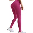 thumbnail image 3 of ICHUANYI Clearance Womens Stretch Yoga Leggings Fitness Running Gym Sports Full Length Active Pants(Hot Pink, L) Ichuanyi Ichuanyi, 3 of 5