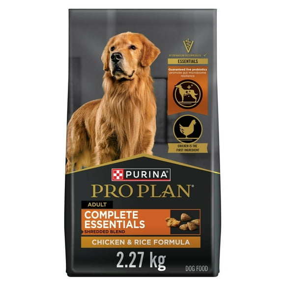 Purina Pro Plan Complete Essentials Bouchées à la viande Poulet et riz, Nourriture Sèche pour Chien