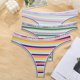 thumbnail image 1 of FINETOO 3 unids/set mujer algodón sin costuras Tanga Sexy colorido rayas lencería bragas S-XL tangas mujer letra cintura ropa interior Tan Jianjun unisex, 1 of 2