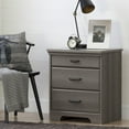 thumbnail image 1 of South Shore Versa Nightstand with Charging Station and Drawers for Adult, in Gray Maple, 1 of 11
