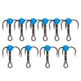 thumbnail image 2 of NIBOLOG 10Pcs/Box Mini Ice Fishing Hook Rust-resistant High Carbon Steel Good Toughness Solid Treble Hooks for Fishing, 2 of 8