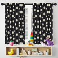 thumbnail image 5 of Blackout Kids Curtains,Black Daisy Flower White Blooms Pattern Childrens Insulated Curtains Set Of 2,Bedroom Essentials,Toddler Room Decor 42"x54", 5 of 5