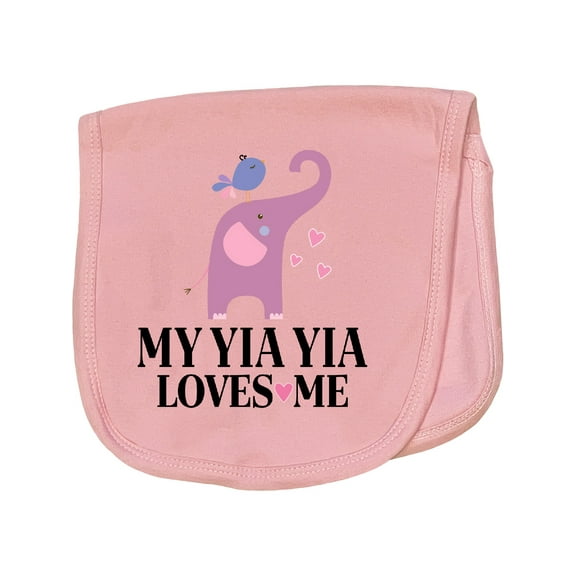 Inktastic My Yia Yia Loves Me Grandchild Baby Burp Cloth