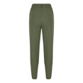 thumbnail image 6 of Linen Blend High Waisted Pants Women Summer Work Office Trousers Casual Straight Leg Breathable Lightweight Professional Style Gifts for Women | Sopatenor,Army Green L, 6 of 9