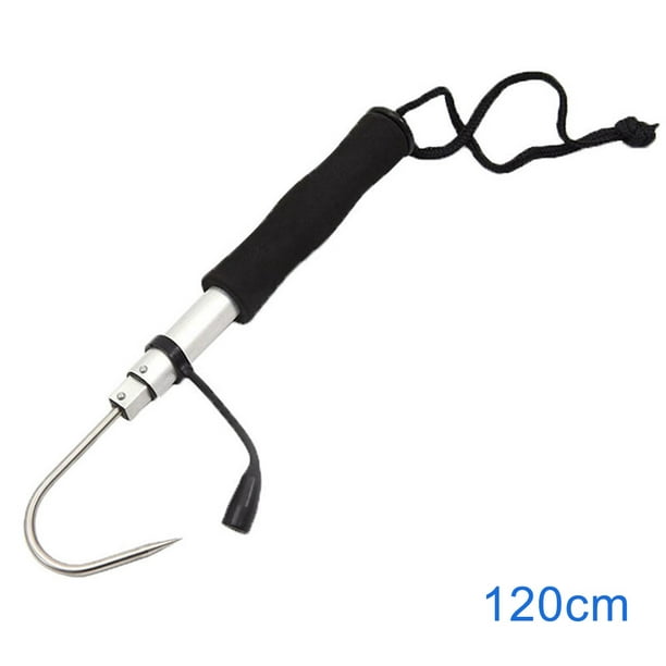 Ikemiter Ice Fishing Gaff Hook Telescopic Fish Gaff Stainless Fishing Spear Hook Hand Gaffs New Other 90cm
