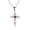 Red, variant on Mens Women Chain Necklace Black Cross Stainless Steel Pendant Crucifix Jesus UK-Blue