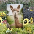 thumbnail image 2 of SKYSONIC Portrait of Brown Alpaca Double-Sided Printed Garden House Sports Flag - 12x18in Polyester Decorative Flags for Courtyard Garden Flowerpot, 2 of 2