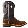 thumbnail image 3 of TWISTED X Male 12in Alloy Toe CellStretch Mocha/Navy Work Western Boots, Size: 10, Width: D, 3 of 6