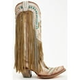 thumbnail image 2 of Corral Women's Embroidered And Crystal Eagle Fringe Western Boot Snip Toe Beige 10 M  US, 2 of 7
