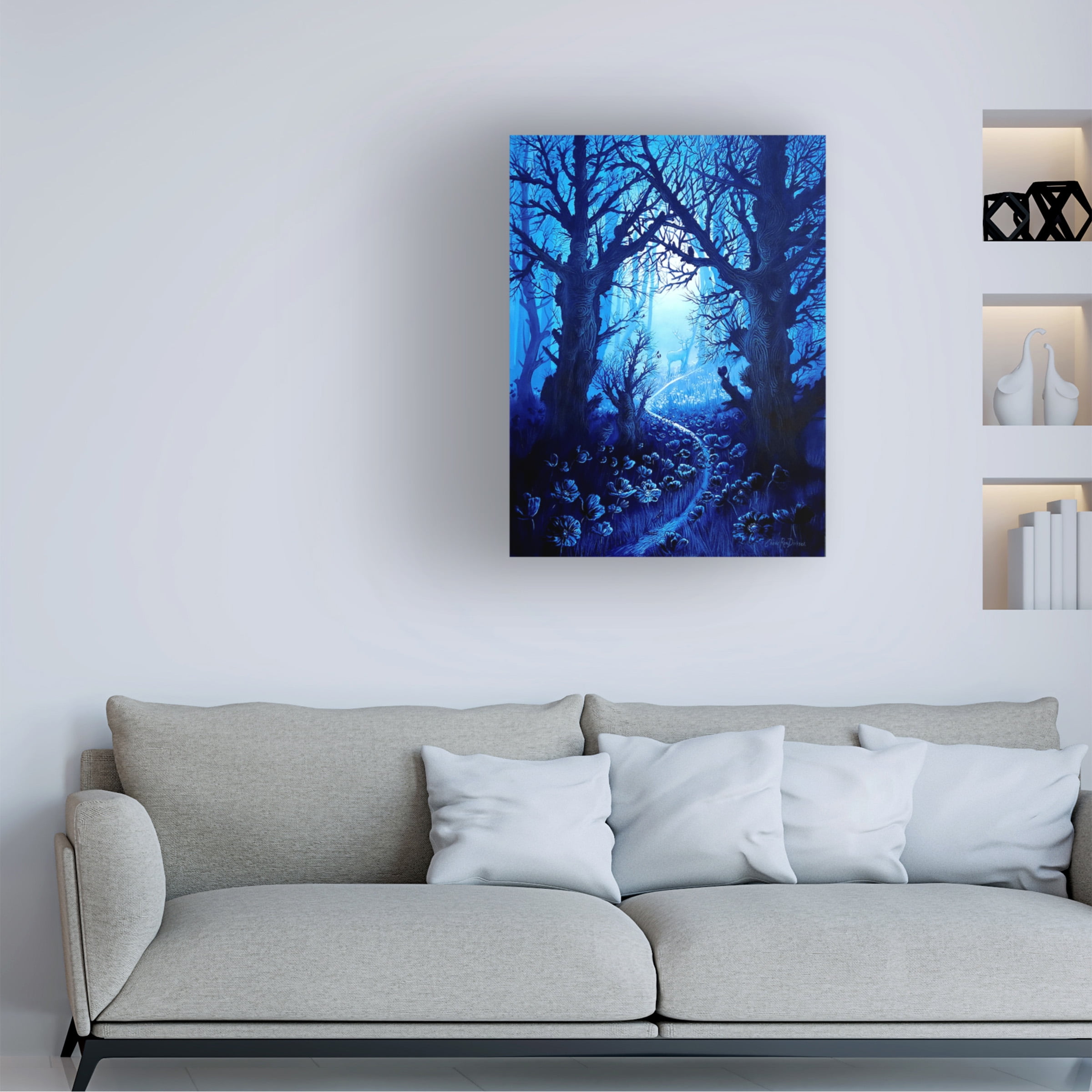 Cherie Roe Dirksen 'Woodland Stream Gathering' Canvas Art