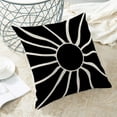 thumbnail image 2 of Summer Outdoor Pillow Covers 18x18 Inch 2 Pcs, Back Cream Sun Boho Decorative Throw Pillows,Sunshine Abstract Farmhouse Decor Pillowcase Linen Cushion Cover for Home Couch Sofa Bed, 2 of 6