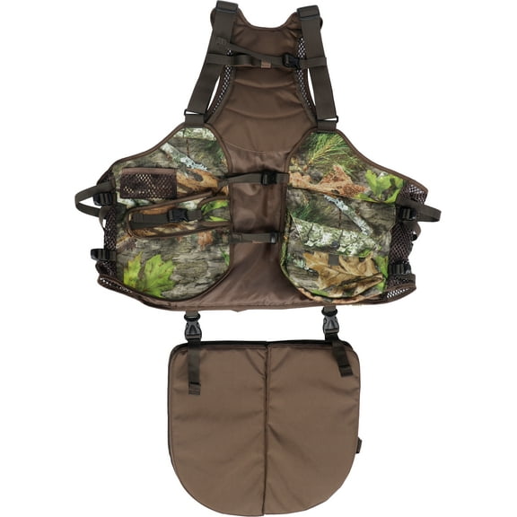 Mossy Oak Turkey Hunting Waterproof Vest with Cushion Straps, Mossy Oak Obsession Camouflage, One Size