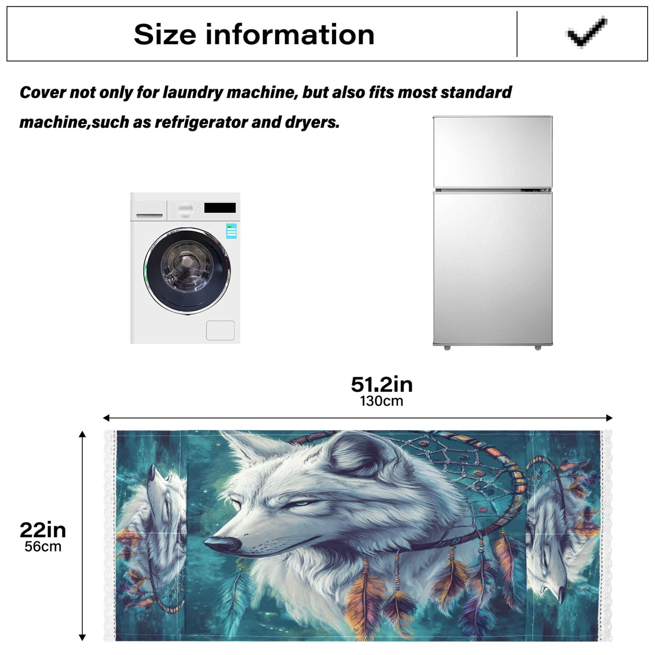 WOBOGO Wolf King Dreamcatcher Washing Machine Cloth Dryer Refrigerator Top Cover Protective Non-Slip Mat For Kitchen Laundry