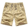 thumbnail image 2 of CEHVOM Fashion Men's Pocket Casual Print Elastic Wasit Leisure Time Tooling Short Pants, 2 of 3