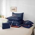 thumbnail image 4 of 7 Pieces Sports King Size Comforter Set Soccer Bedding Comforter Sets, Navy Reversible Bedding Set Ball Game Bed in a Bag, Rugby Field Bedding Sets & Collections, Lightweight Cozy, 4 of 5