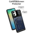 thumbnail image 3 of for Samsung Galaxy A07 Case, Compatible with MagSafe, Camera Flip Cover, Magnetic Bracket, Rugged Shockproof Drop Protection Durable Protective for Men & Women Hard PC Back Case, Black, 3 of 11