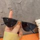 thumbnail image 3 of Gafas de sol de triángulo de metal Gafas de sol anti-UV de cara pequeña para mujer Gafas de sol Didi Bouncing Gafas de sol de calle, 3 of 5