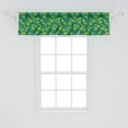 thumbnail image 2 of Ambesonne Garden Window Valance, Flowers Hand Drawn Herb with Paint Stains Abstract Concept, Curtain Valance for Kitchen Bedroom Decor with Rod Pocket, 54" X 12", Sea Green Yellow, 2 of 3