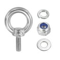 thumbnail image 5 of Uxcell M4 x 10mm Lifting Shoulder Eye Bolt 304 Stainless Steel Lifting Ring Threaded Eyebolt with Nuts and Washers 3Pcs, 5 of 5