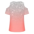 thumbnail image 3 of DPTALR Chemise à Épaules Dénudées à Manches Courtes à Col Rond Imprimée Décontractée et à la Mode pour Femmes, 3 of 3