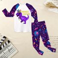 thumbnail image 6 of Hessimy Toddler Boys Girls Spring Summer Funny Cartoon Print 2Pcs Crewneck Long Sleeve Sweatshirt Joggers Pants Sweatsuit, Funny Jogger Set(White,5-6 Years), 6 of 7