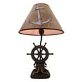 thumbnail image 4 of Zeckos Ships Wheel Nautical Boat Table Lamp with Anchor Shade Set of 2, 4 of 7