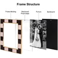 thumbnail image 5 of Concepts 5x7 Black & White Checkered Retro Gold Bordered Enameled Picture Frames with HD Clear Glass, Durable Wall or Tabletop Display Vertical/Horizontal (pack of 4), 5 of 7