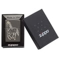 thumbnail image 4 of Zippo Horse Black Ice Pocket Lighter, 4 of 5