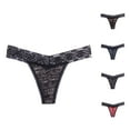thumbnail image 3 of Culottes en Dentelle Taille Basse pour Femmes, Imprimé Coton, Strings, Culottes Taille Basse Sans Couture, 3 of 9