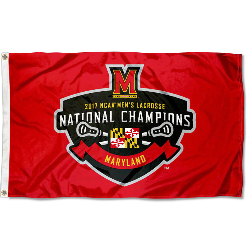Maryland Terrapins 12" X 30" 2017 Mens and Womens LAX Champions Pennant 