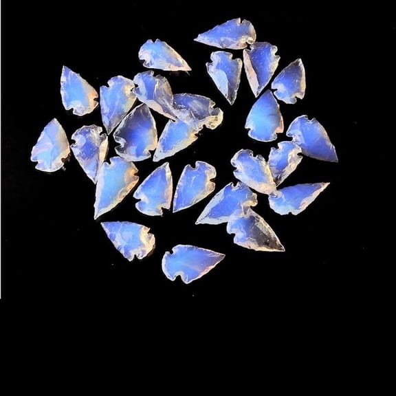 opalite Obsidian Arrowhead, Natural Crystal and Healing Stone Flint Rock Arrowhead 3 INCH