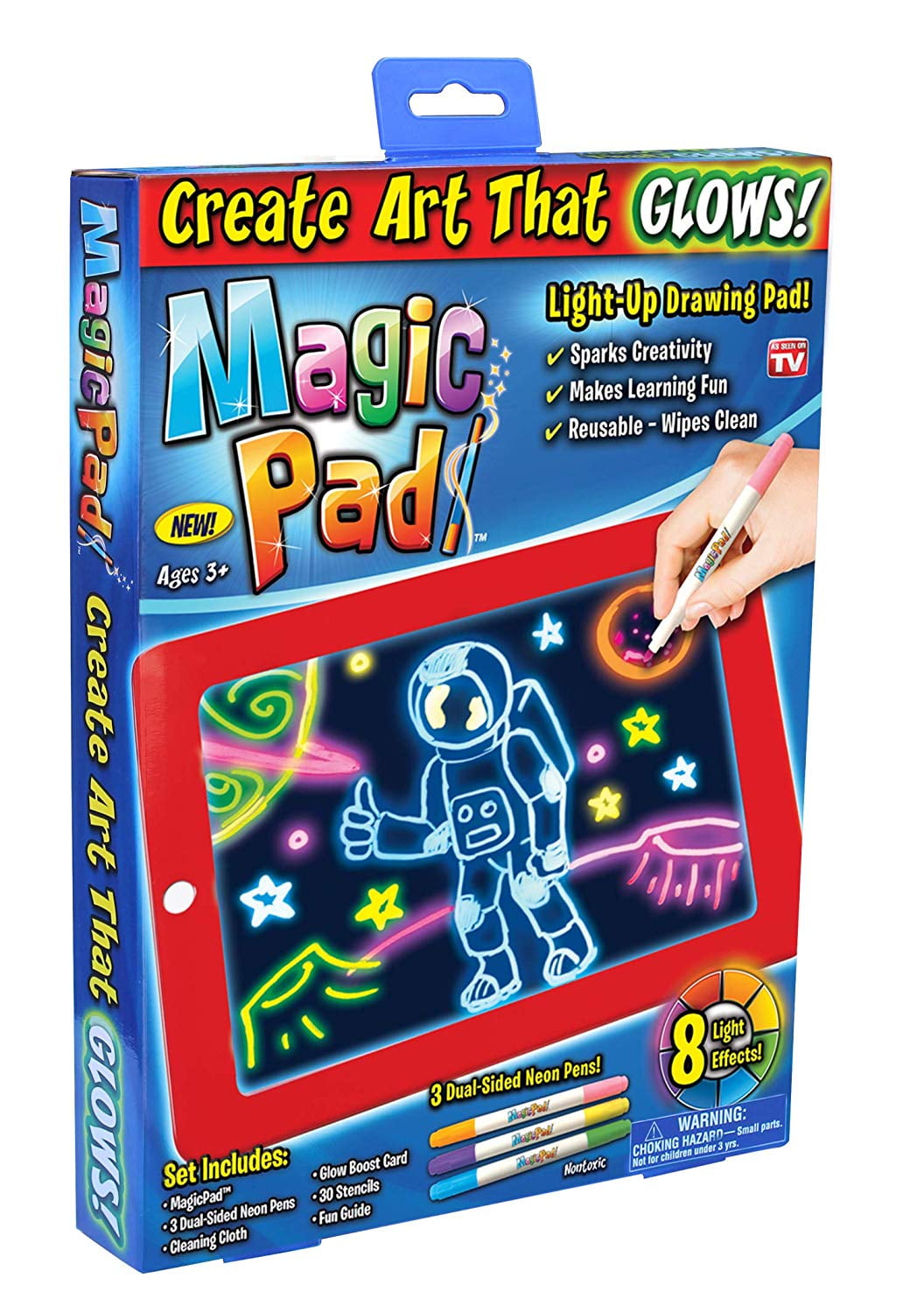3D Magic Drawing Pad LED Writing Board Light Fun Schreibtablett Developing Toy 