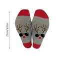thumbnail image 3 of Calcetines navideños de algodón para invierno, transpirables, con diseño de bloques de color para hombre y mujer., 3 of 3