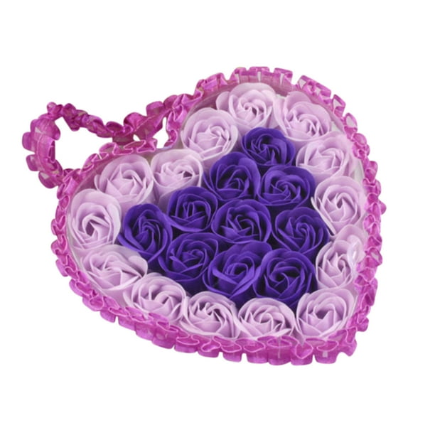 Yhmxh Organizadores y almacenamiento 24 jabones de rosas con aroma a oro rosa para fiestas, con caja de regalo y cinta. Almacenamiento de ducha almacenamiento de cocina Almacenamiento de juguetes