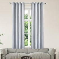 HBBKVI Luxury Blackout Curtains 42" × 63", Grommet Thermal Insulated Curtains for Bedroom Living Room, Noise Reduction Curtain Panels White